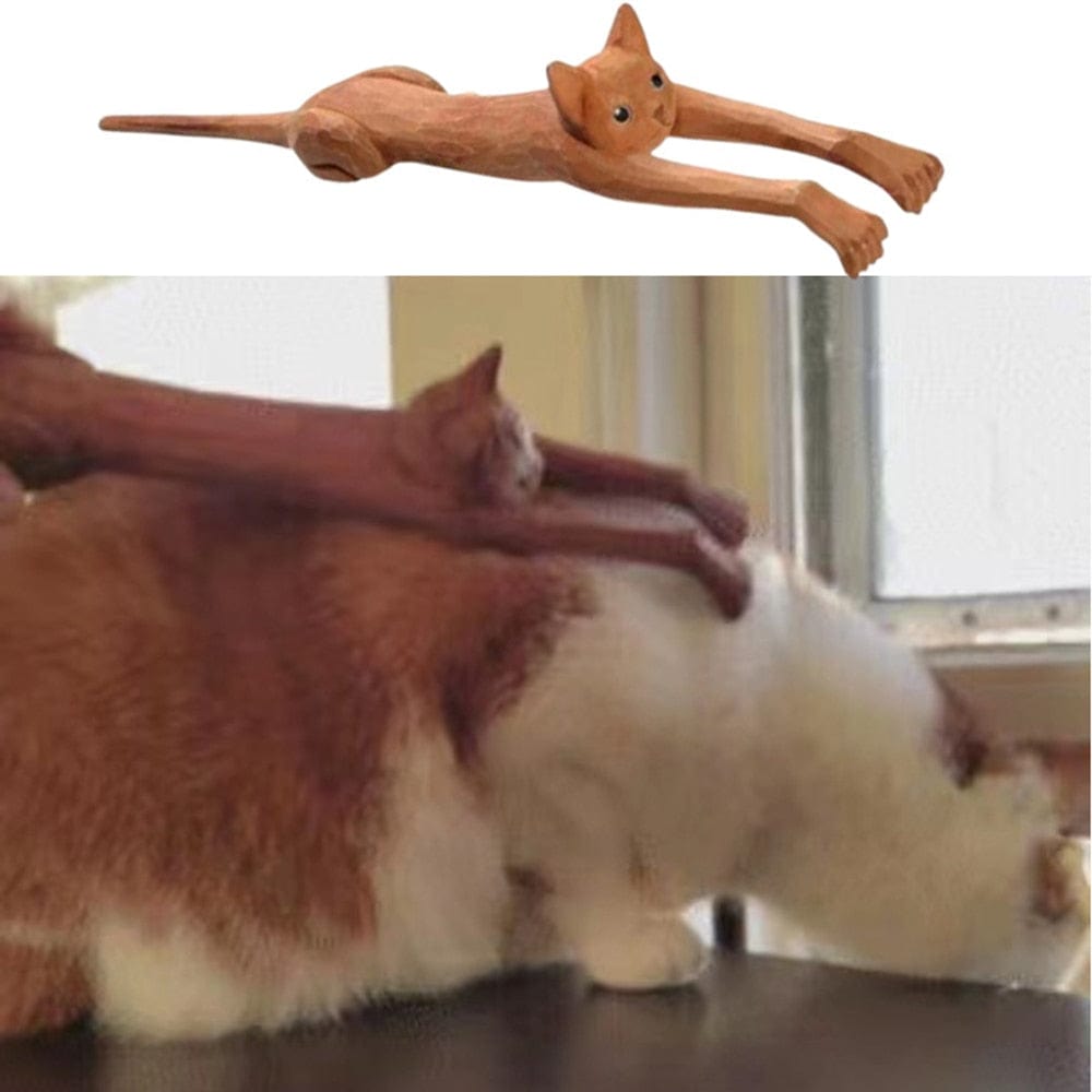 Cute and funny cat massaging back scratcher