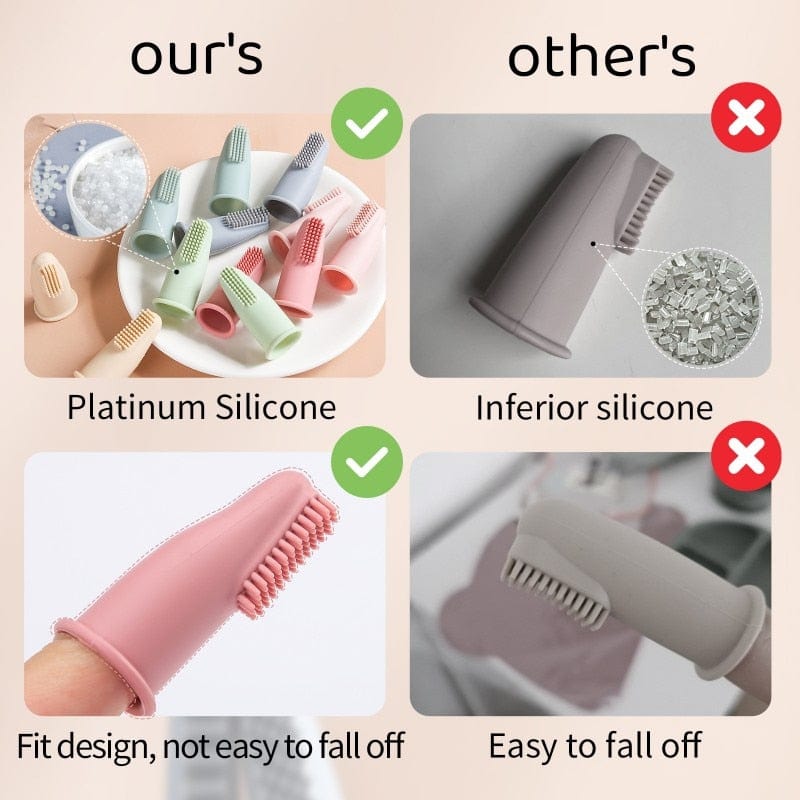 Finger toothbrush for cats made from non-toxic materials