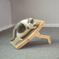 Cat scratcher lounger made of wood