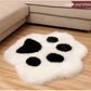 Soft and inviting cat paw-shaped cushion rug for cat owners