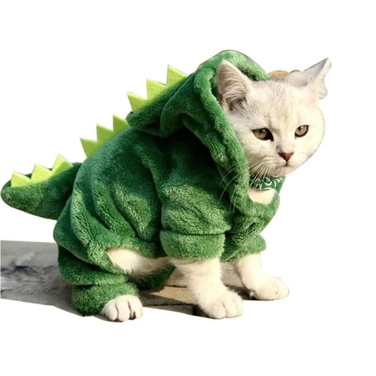 Cat cozy coat dinosaur costume