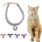 Premium cat collar with heart pendant