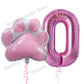 Personalized cat-themed number balloons for birthdays