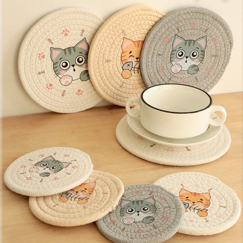 Cute cat breeds durable coasters