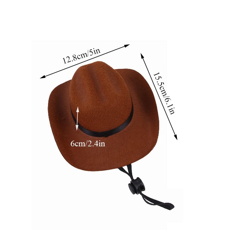 Cat costume accessories: cowboy hat and bandana