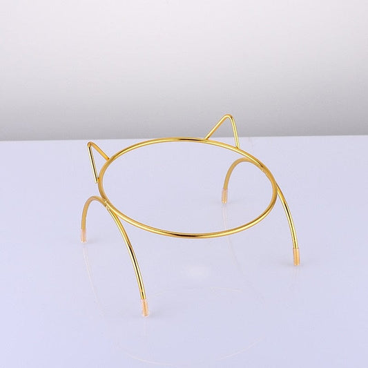 Non-skid transparent cat dish with designer touch
