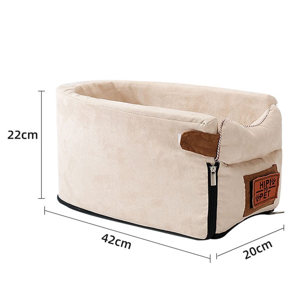 Travel-ready armrest-integrated portable cat carrier