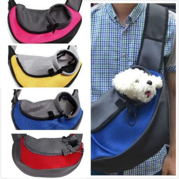 Shoulder sling front mesh cat carrier