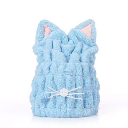 Water Absorbent Cat Shower Caps hair hat for shower