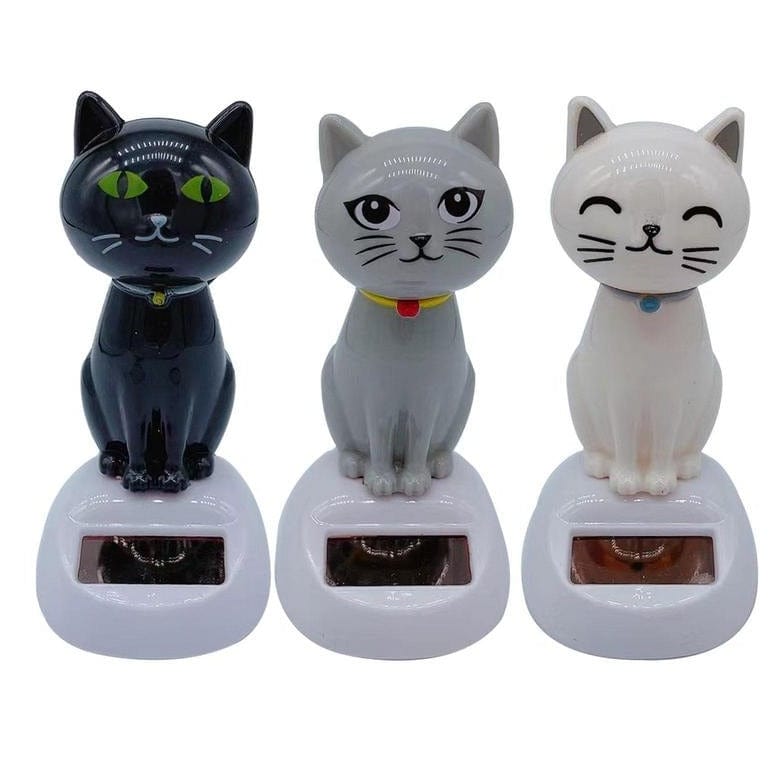 Solar powered car dashboard cat toy Solar Dancing Toy Cute Cat Solar Powered Swinging Cat Dashboard Ornament Auto Interior Decoration Perfect Gifts For Girls Child