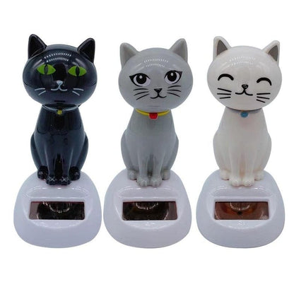 Solar powered car dashboard cat toy Solar Dancing Toy Cute Cat Solar Powered Swinging Cat Dashboard Ornament Auto Interior Decoration Perfect Gifts For Girls Child