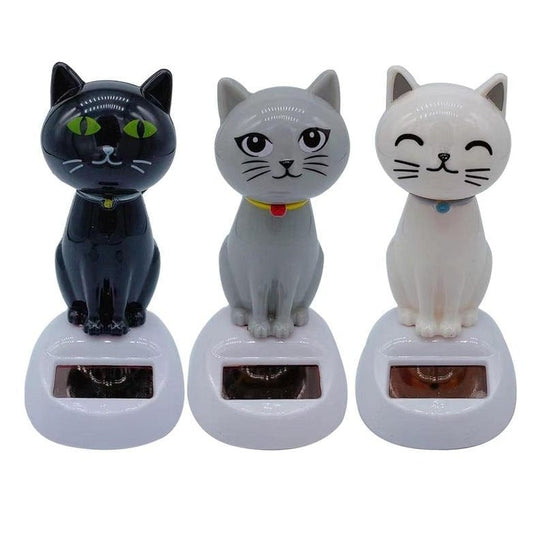 Solar powered car dashboard cat toy Solar Dancing Toy Cute Cat Solar Powered Swinging Cat Dashboard Ornament Auto Interior Decoration Perfect Gifts For Girls Child