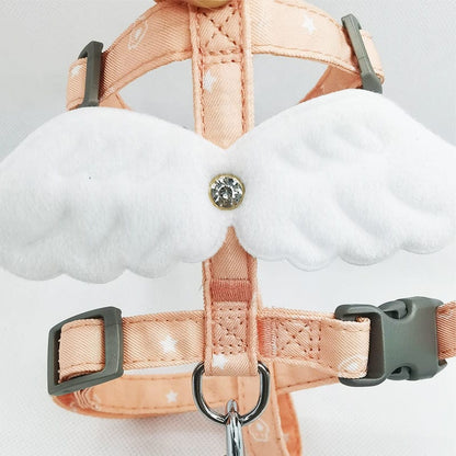 Angel wing design cat harness for sweetness