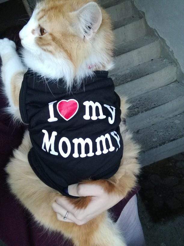 Pet Dog Puppy Cat Clothes Vest Doggie I Love Mommy/Daddy Coat Apparel T-Shirt Costumes