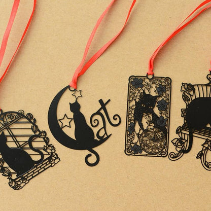 Stylish metal kitty bookmark collection