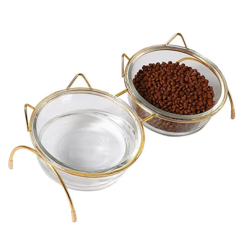 Clear cat bowls with designer non-slip functionality best food bowls for cats