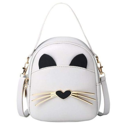 Cat Tote Bags & Handbags Cute Kitty Leather Purse & Handbag For Women