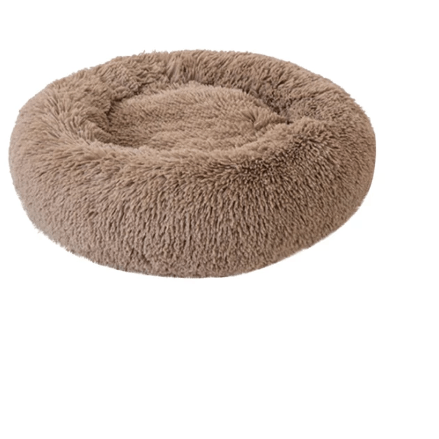 Hot Plush Round Pet Dog Cat Bed Round Plush Cat Warm Bed House Soft Long Plush Bed