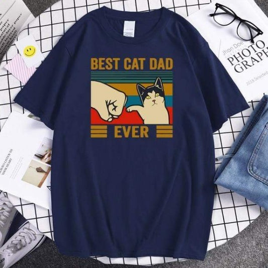 Funny Men's Cat Dad Ever Shirt  cat dad tshirt