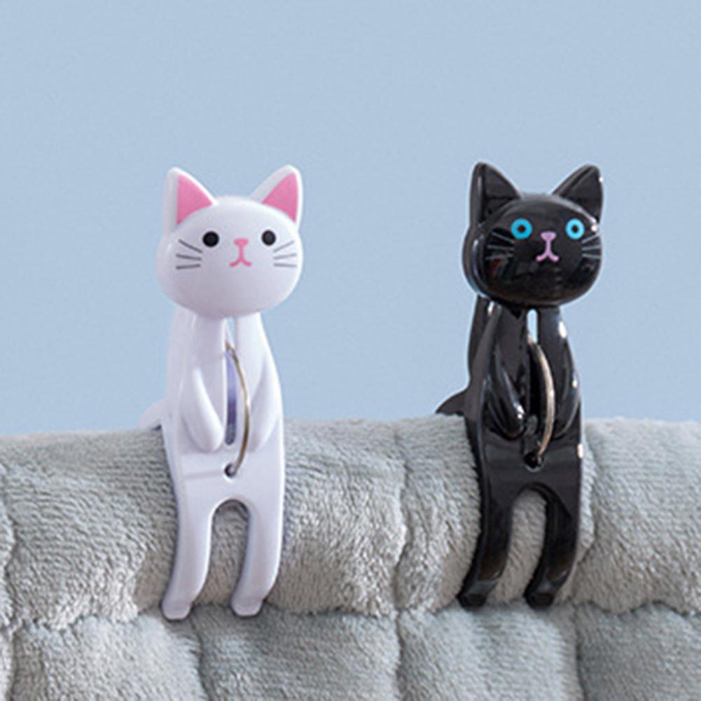 White & Black Cat Clips – Decorative Laundry Peg Set