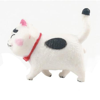 White Cat with Pink Collar Magnet – Sweet Cat Figurine