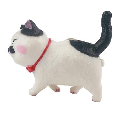 White Cat with Red Collar Magnet – Cute Resin Cat Figure