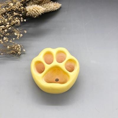 custom kitten paw planter yellow Multicolor Cat Paw Flower Po