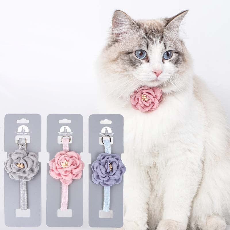adjustable flower cat collar for small and large cats


