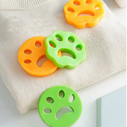 Efficient 4pcs cat dust hair collector - Keep your home clean and pet-friendly Cat Claw Silicone Hair Remover 4pcs Washing Machine Clothes Dust Hair Collector Double-Sided Reusable Washable Cleaning Tools