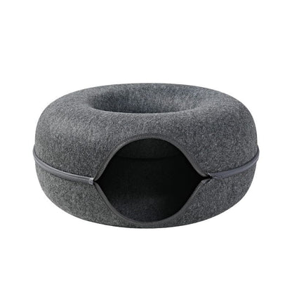 Cat donut bed for indoor playtime