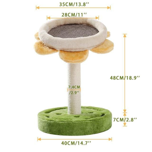 Sisal Rope Cat Scratch Cactus Shape Tree Cat Climbing Scratching Post Interactive