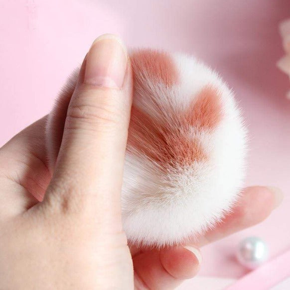 squishy cat paw makeup brushes