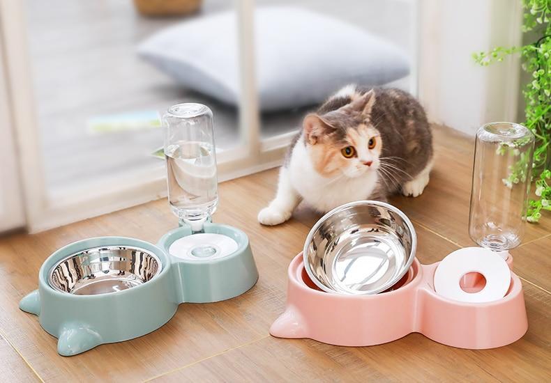 Pet Water Feeder Dispenser, Automatic Pet Waterer,Dog Cat Water Food Combo,Pet Water Dispenser 