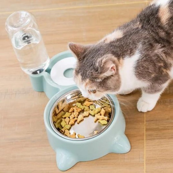 Cat Bowl Dog Water Feeder Bowl Pets Kitten Drinking Fountain Food Dish