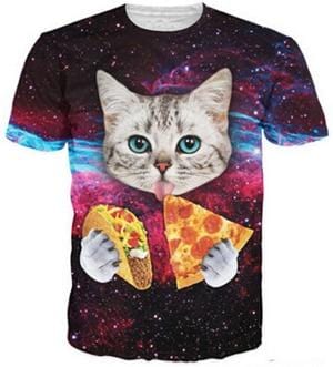 Funny 3D Printing Kitty T-Shirt 