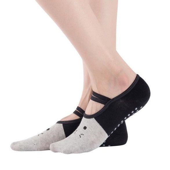 Women Cat Print Non-Slip Yoga Socks