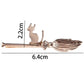 Gold Silver Witch Cat Flying Broom Hair Clip