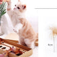 Pet Mouse Cat Toy Feather Plush Pet Toy Cat Teaser Stick 