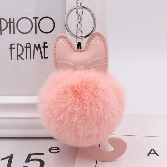 resin kitty cat safety keychain