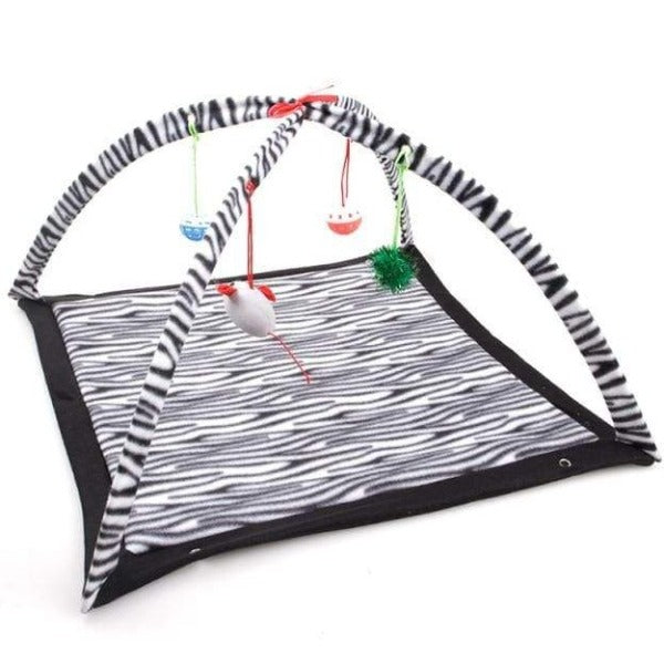 Foldable Cat Tent with Hanging Toy