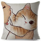 Throw Pillow Covers Cat Pillow Cases 