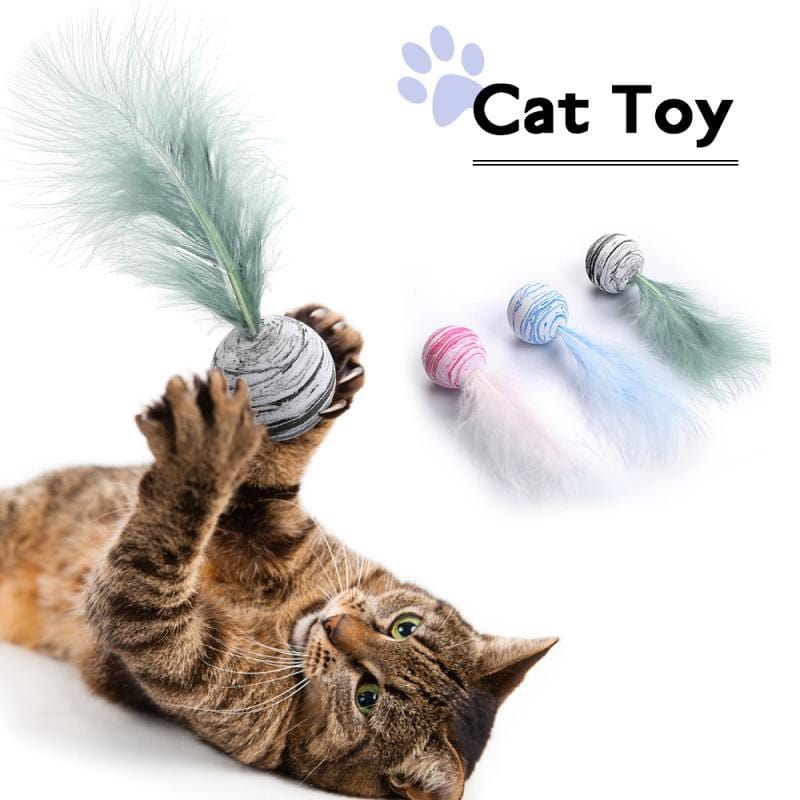  Feather Cat Ball Toys ,Fancy Feather Cat Toys