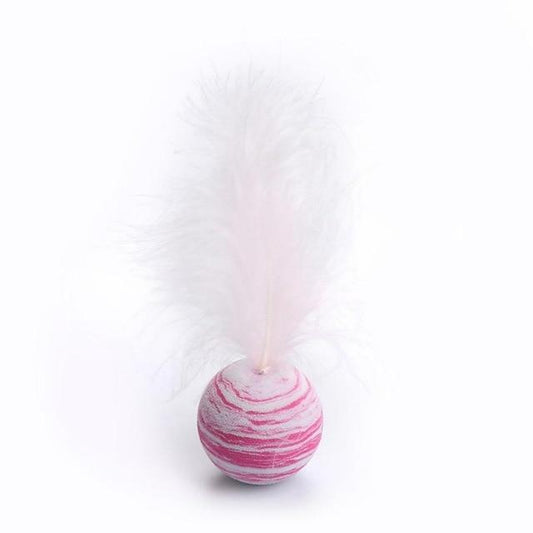 feather ball cat toy