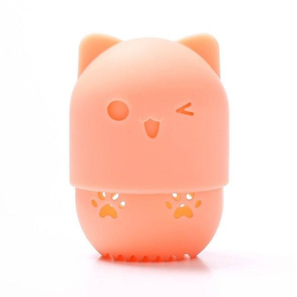 Cute Cat Puff Holder 