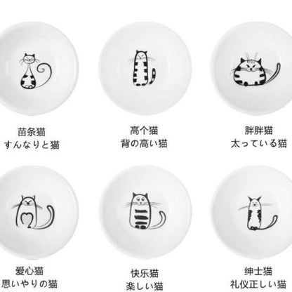 Cat Mini Saucer Ceramic Plates cute kitchen dishes