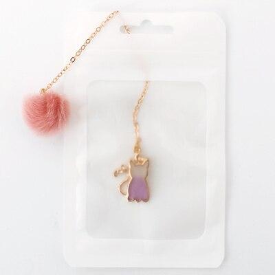 Lovely cat silhouette chain bookmarks