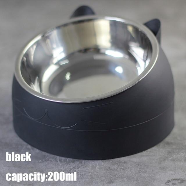 stainless steel cat bowl, Tilted Stainless Steel Cat Bowl