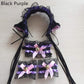 black & purple Cat Cosplay  Bracelets Neckwear Tail Cat Ears Hair Headband