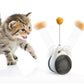  Smart Interactive Cat Toy , Auto Rotate Ball Funny cat Stick Cat Toy with Catnip Smell, Cat Toys for Indoor Cat Teaser with Balanced Wheel