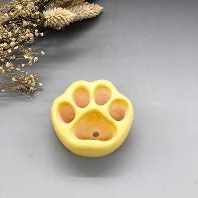 custom kitten paw planter yellow Multicolor Cat Paw Flower Po